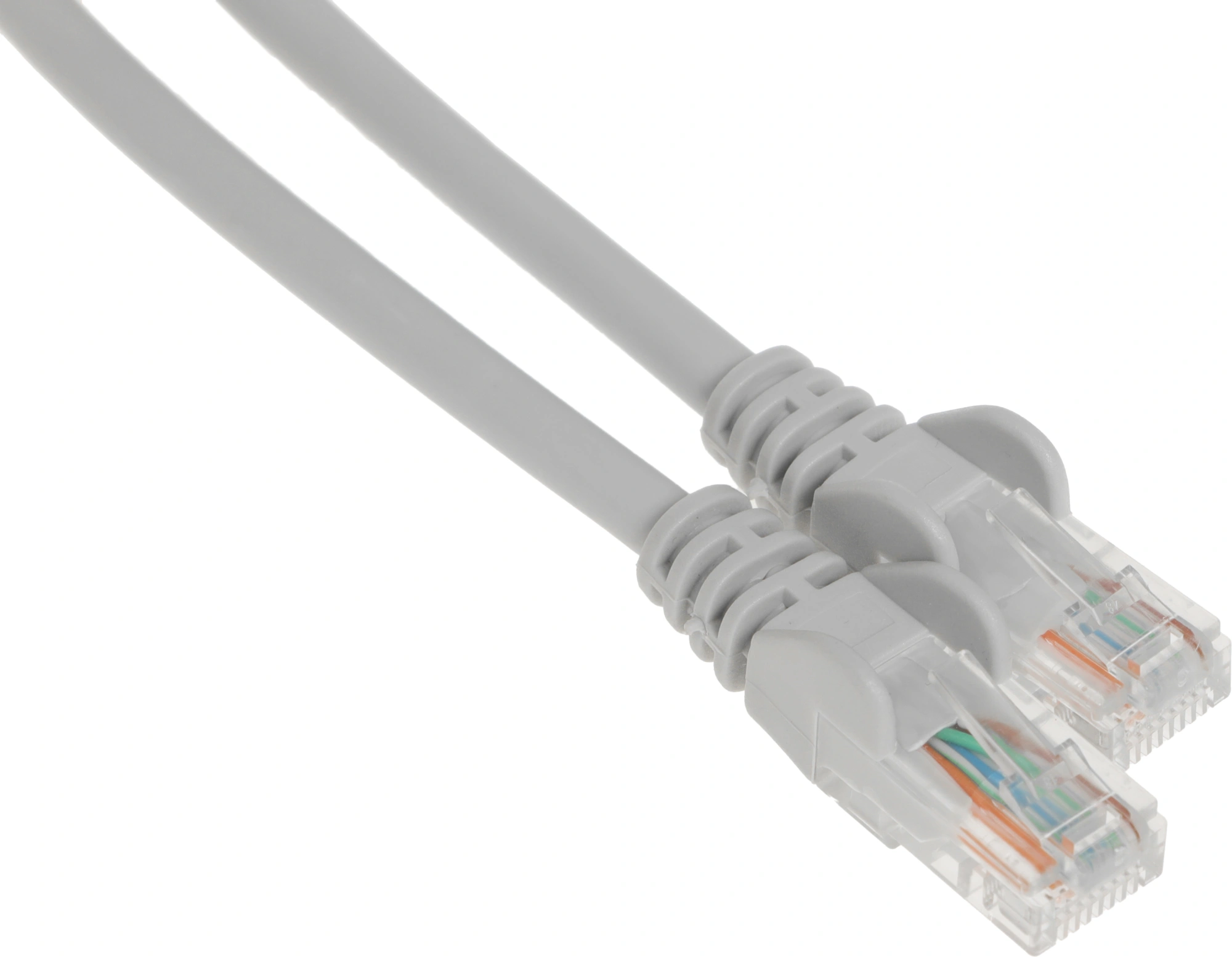 Патч-корд Lanmaster LAN-PC45/U5E-5.0-GY UTP RJ-45 вил.-вилка RJ-45 кат.5E 5м серый LSZH (уп.:1шт) — миниатюра 2
