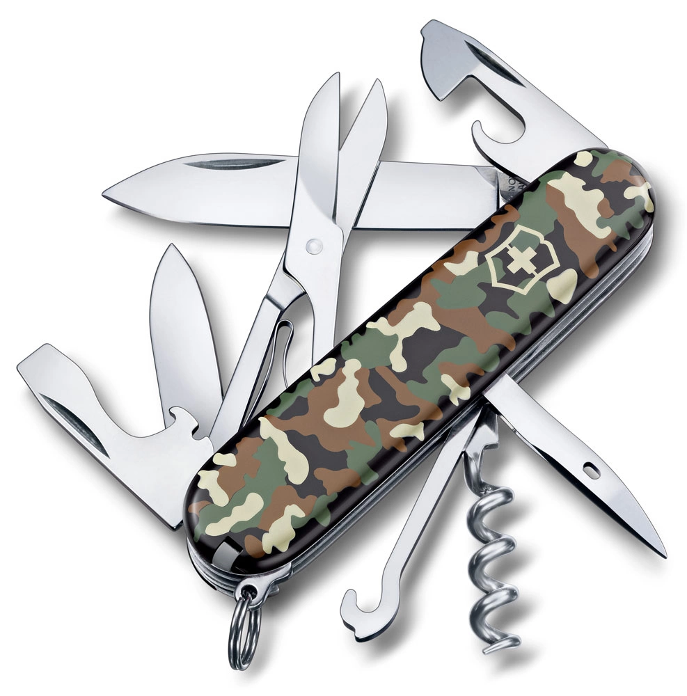 Нож перочинный Victorinox Climber (1.3703.94) 91мм 14функц. камуфляж карт.коробка — фото 1