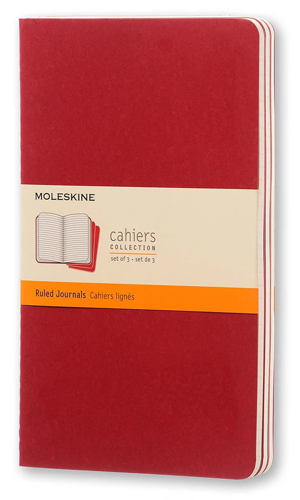 Блокнот Moleskine CAHIER JOURNAL CH116 Large 130х210мм обложка картон 80стр. линейка клюквенный (3шт) — миниатюра 6
