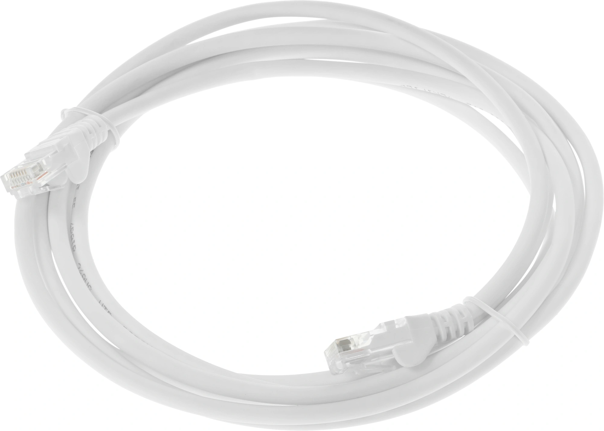 Патч-корд Lanmaster LAN-PC45/U5E-3.0-WH UTP RJ-45 вил.-вилка RJ-45 кат.5E 3м белый LSZH (уп.:1шт) — миниатюра 2