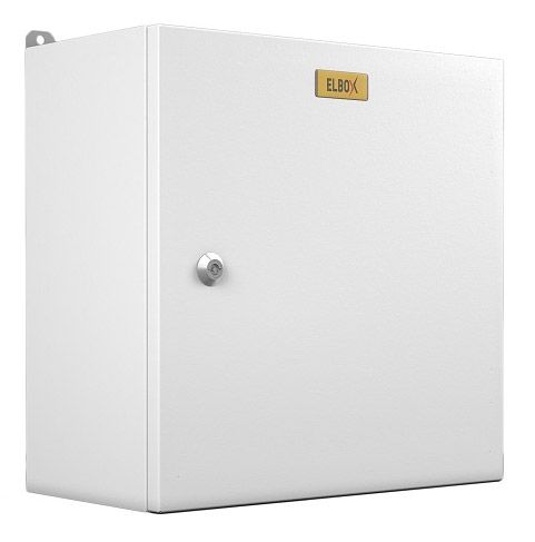 Шкаф электротехнический Elbox EMW-400.400.210-1-IP66 настенный 400мм 400мм 210мм несъемн.бок.пан. 50кг серый — миниатюра 2