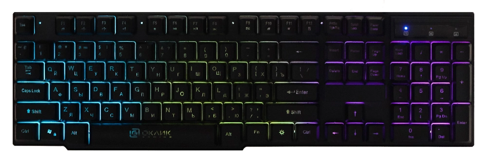 Клавиатура Оклик 780G SLAYER черный USB for gamer LED (412899) кабель 1.5м — фото 1