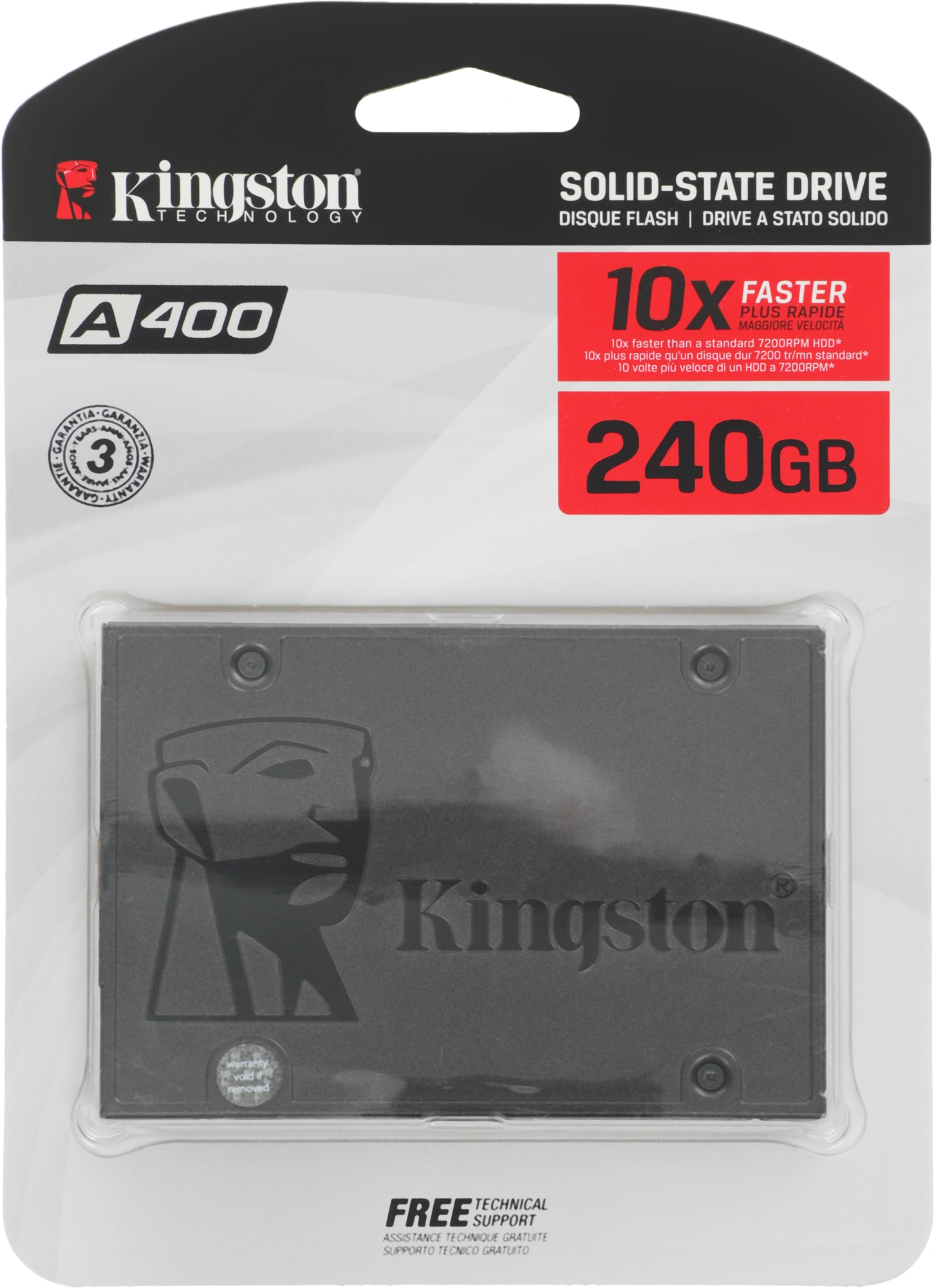 Накопитель SSD Kingston SATA-III 240GB SA400S37/240G A400 2.5" — миниатюра 7