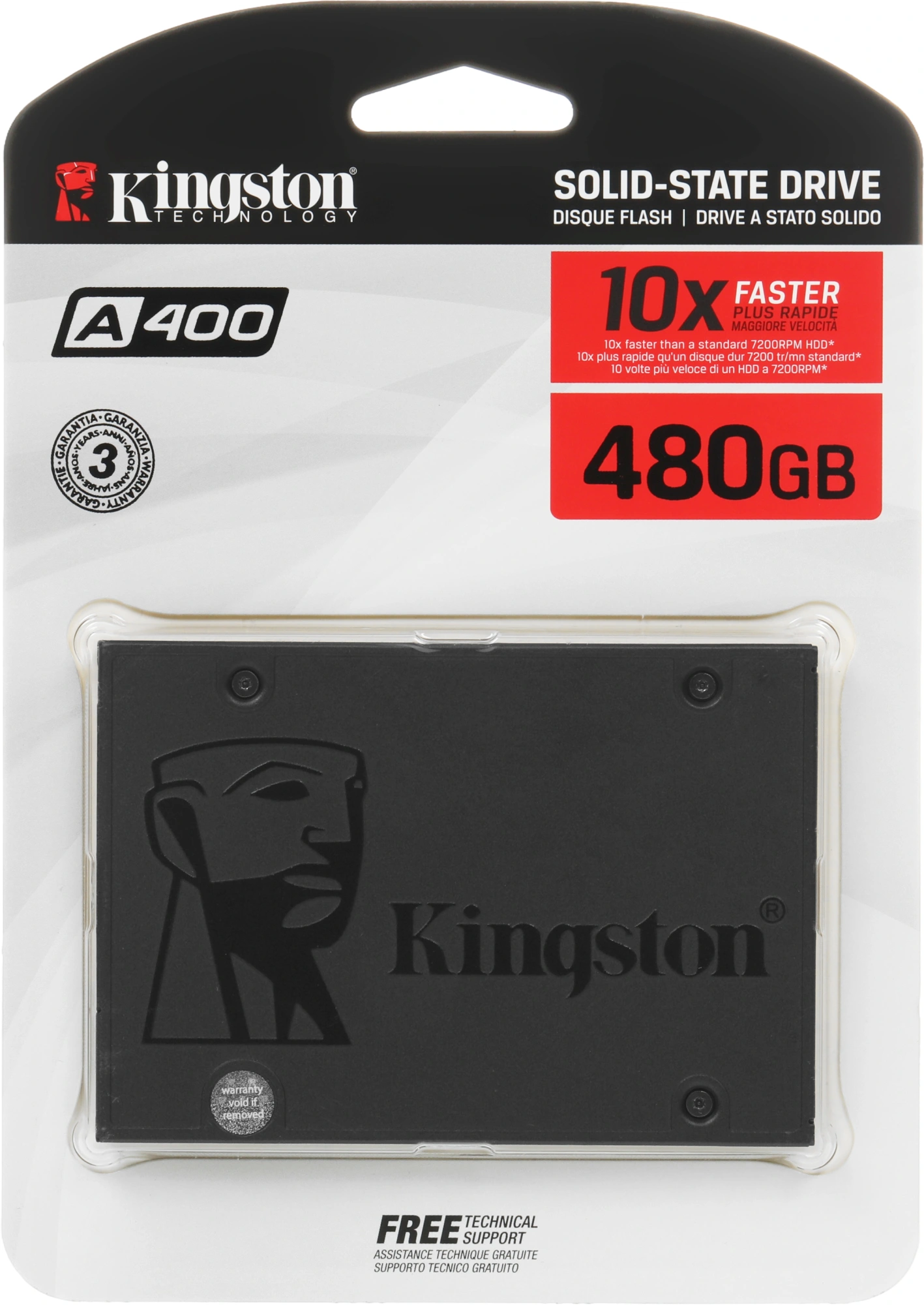 Накопитель SSD Kingston SATA-III 480GB SA400S37/480G A400 2.5" — миниатюра 7