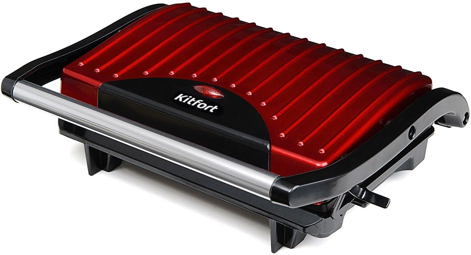Сэндвичница Kitfort КТ-1609 Panini Maker 640Вт красный/черный — миниатюра 2
