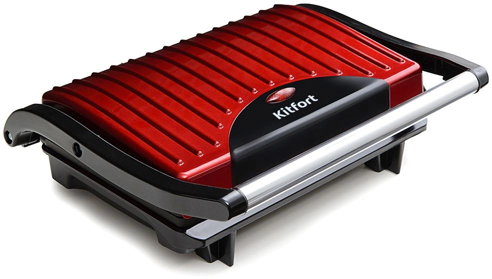 Сэндвичница Kitfort КТ-1609 Panini Maker 640Вт красный/черный — миниатюра 3