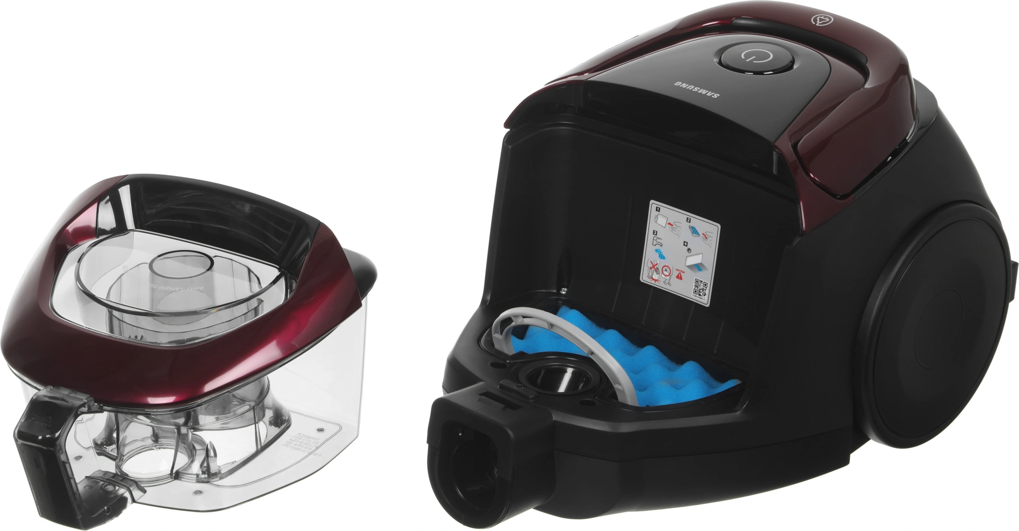 Пылесос Samsung VC18M31A0HP/EV 1800Вт бордовый/черный — миниатюра 13