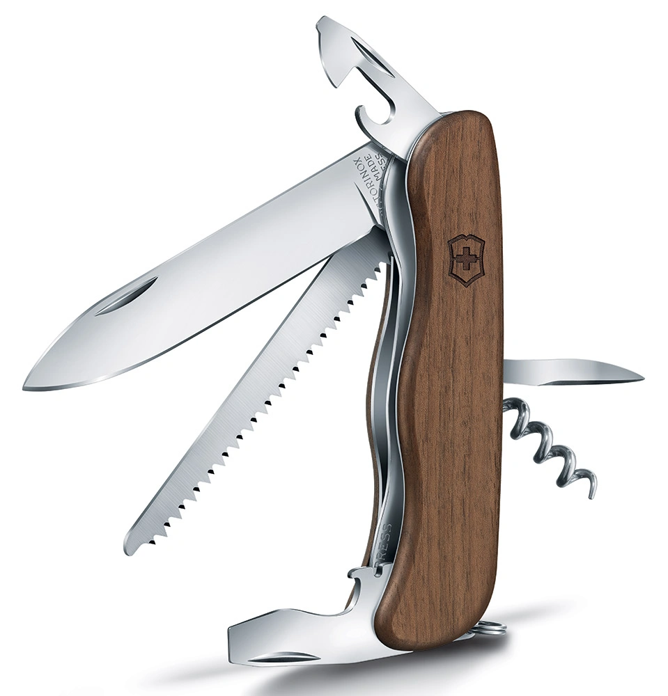 Нож перочинный Victorinox FORESTER WOOD (0.8361.63) 111мм 10функц. дерево карт.коробка — фото 1