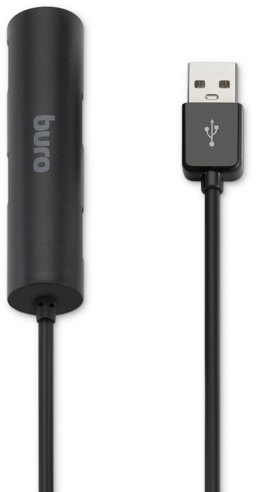 Разветвитель USB 2.0 Buro BU-HUB4-0.5R-U2.0 4порт. черный — миниатюра 3