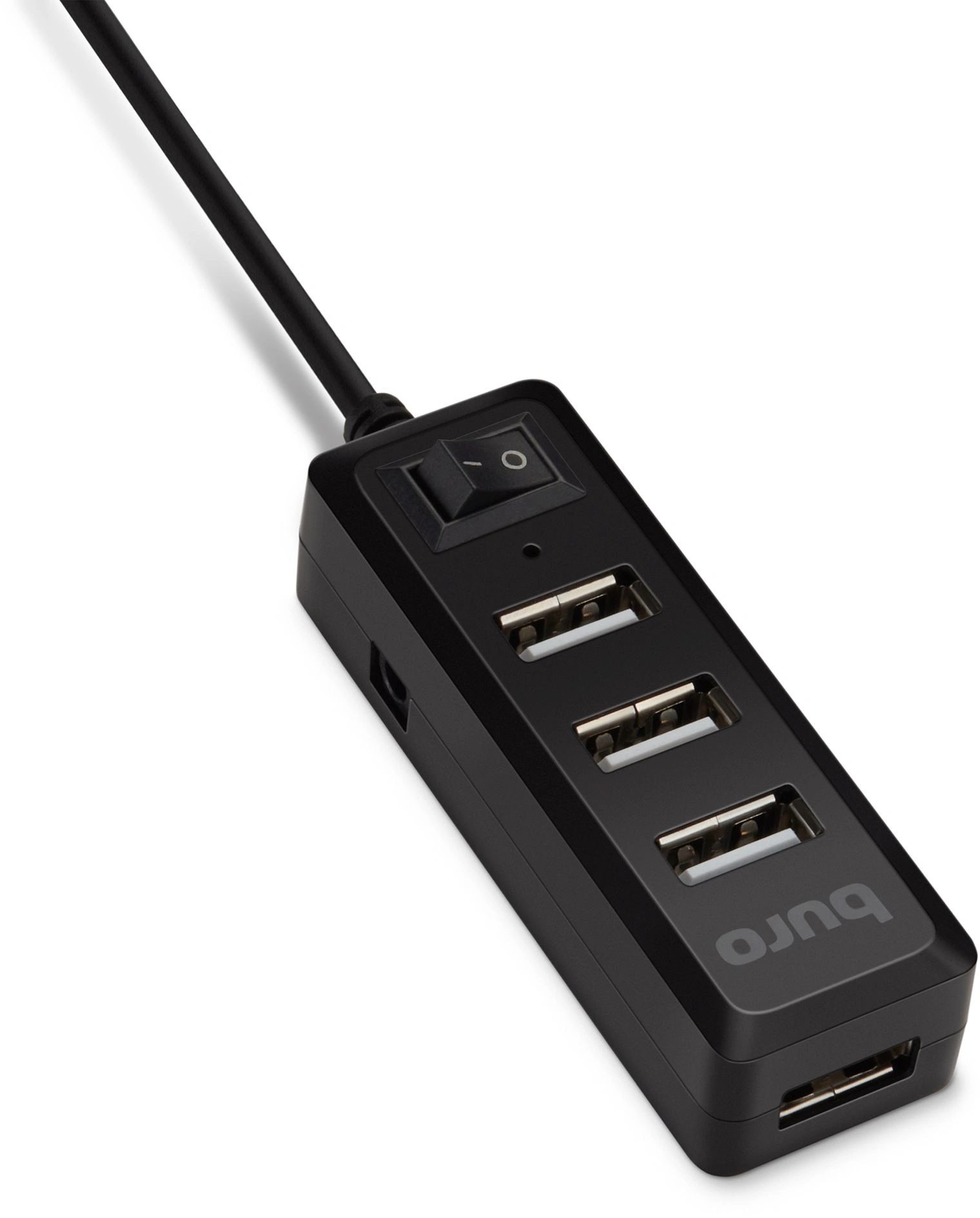 Разветвитель USB 2.0 Buro BU-HUB4-0.5L-U2.0 4порт. черный — миниатюра 2