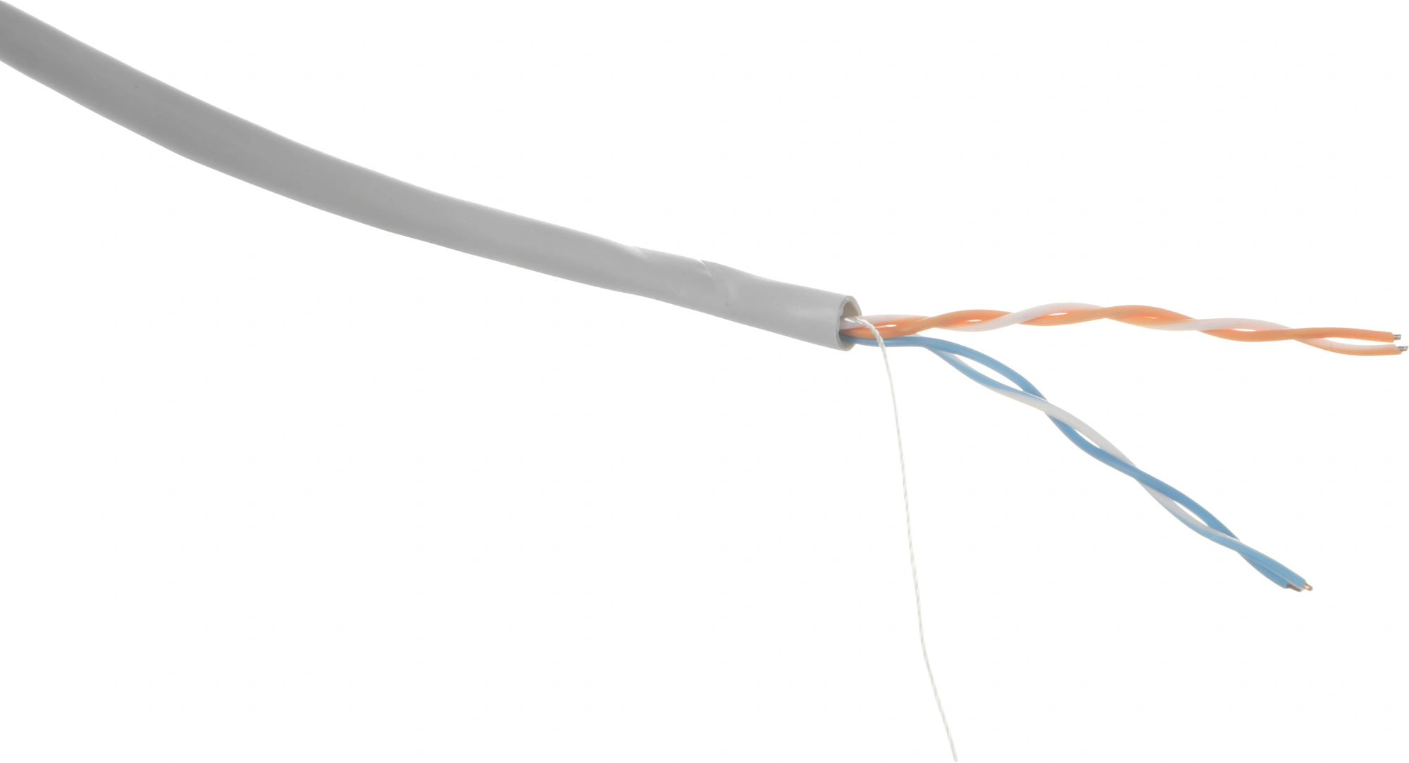 Кабель информационный Lanmaster NM-UTP5E2PR-CCA кат.5E UTP 2 пары 24AWG PVC внутренний 305м серый — миниатюра 4