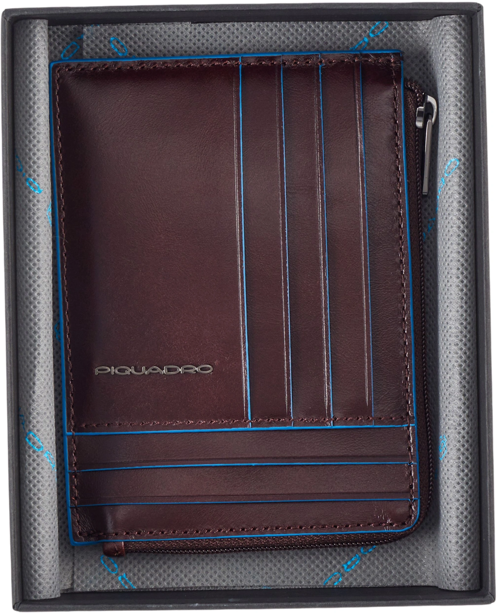 Чехол для кредитных карт Piquadro Blue Square PU1243B2R/MO коричневый натур.кожа — миниатюра 3