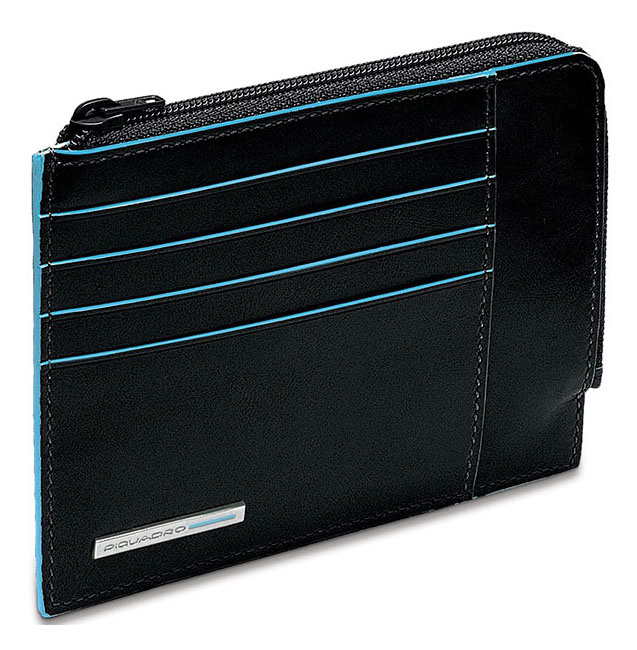Чехол для кредитных карт Piquadro Blue Square PU1243B2R/N черный натур.кожа — миниатюра 3