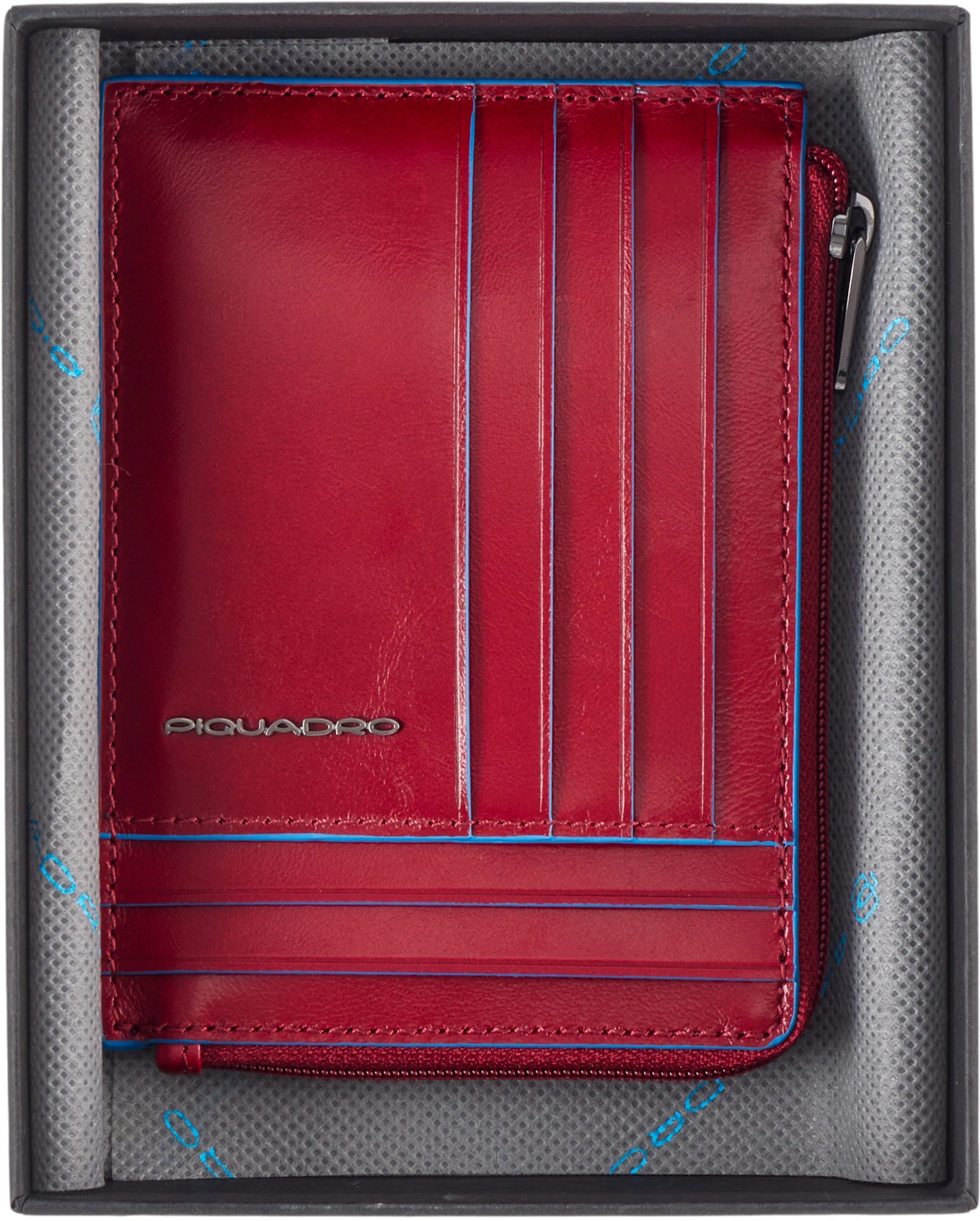Чехол для кредитных карт Piquadro Blue Square PU1243B2R/R красный натур.кожа — миниатюра 3
