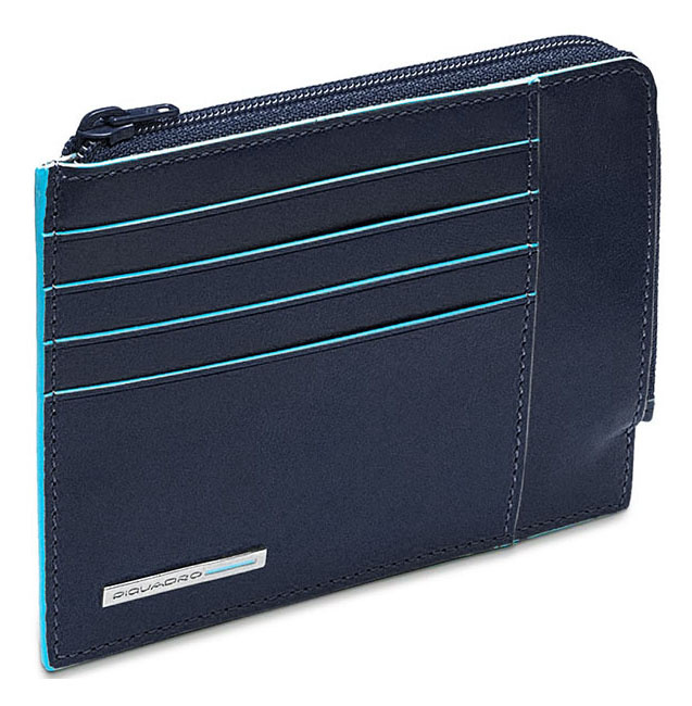 Чехол для кредитных карт Piquadro Blue Square PU1243B2R/BLU2 синий натур.кожа — миниатюра 2