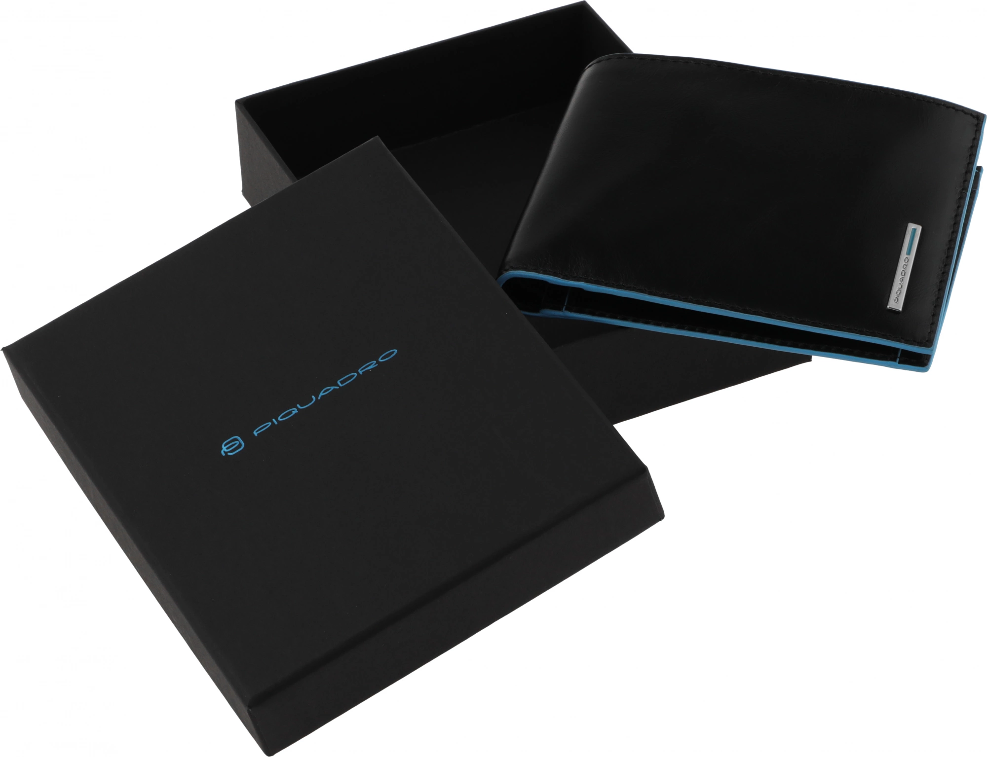 Кошелек мужской Piquadro Blue Square PU257B2R/N черный натур.кожа — миниатюра 7