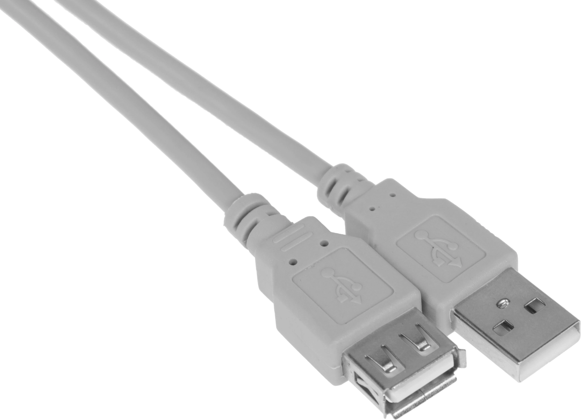 Кабель USB A(m) USB A(f) 3м серый — миниатюра 2