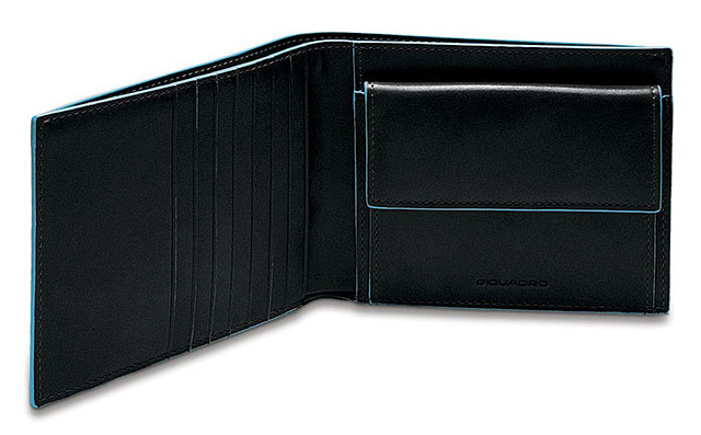 Кошелек мужской Piquadro Blue Square PU1239B2R/N черный натур.кожа — миниатюра 2
