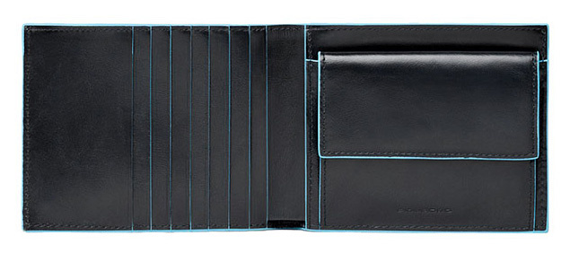 Кошелек мужской Piquadro Blue Square PU1239B2R/N черный натур.кожа — миниатюра 3