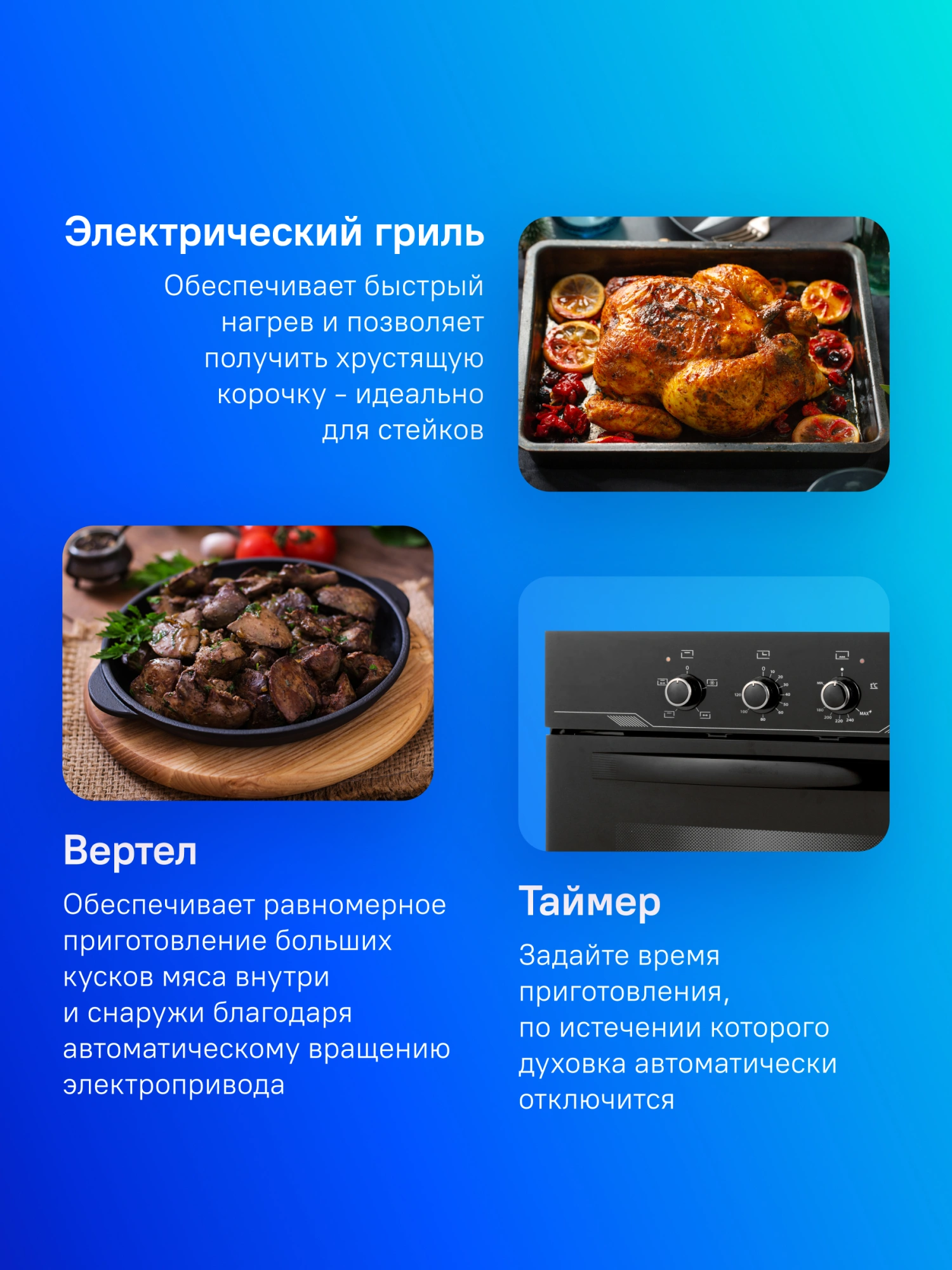Духовой шкаф Газовый Gefest ДГЭ 621-01 черный — миниатюра 16