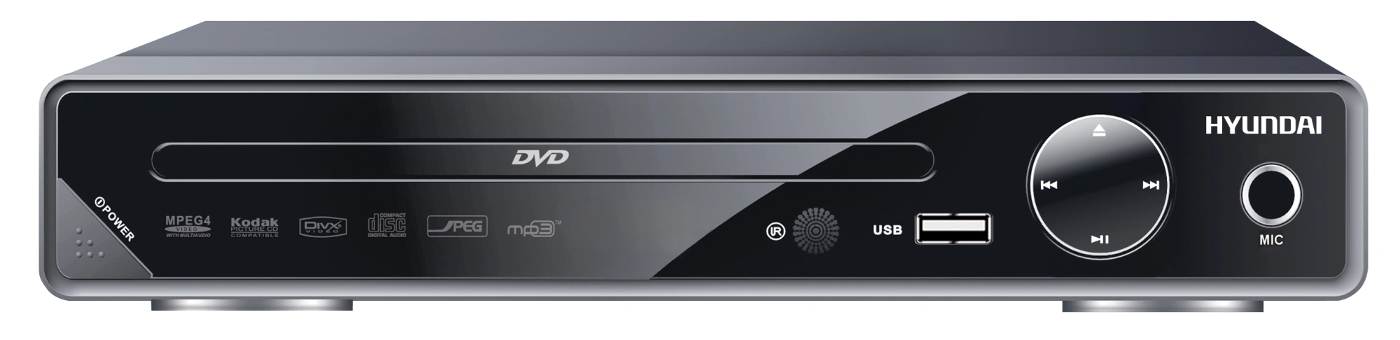 Плеер DVD Hyundai H-DVD200 черный Караоке ПДУ — миниатюра 19