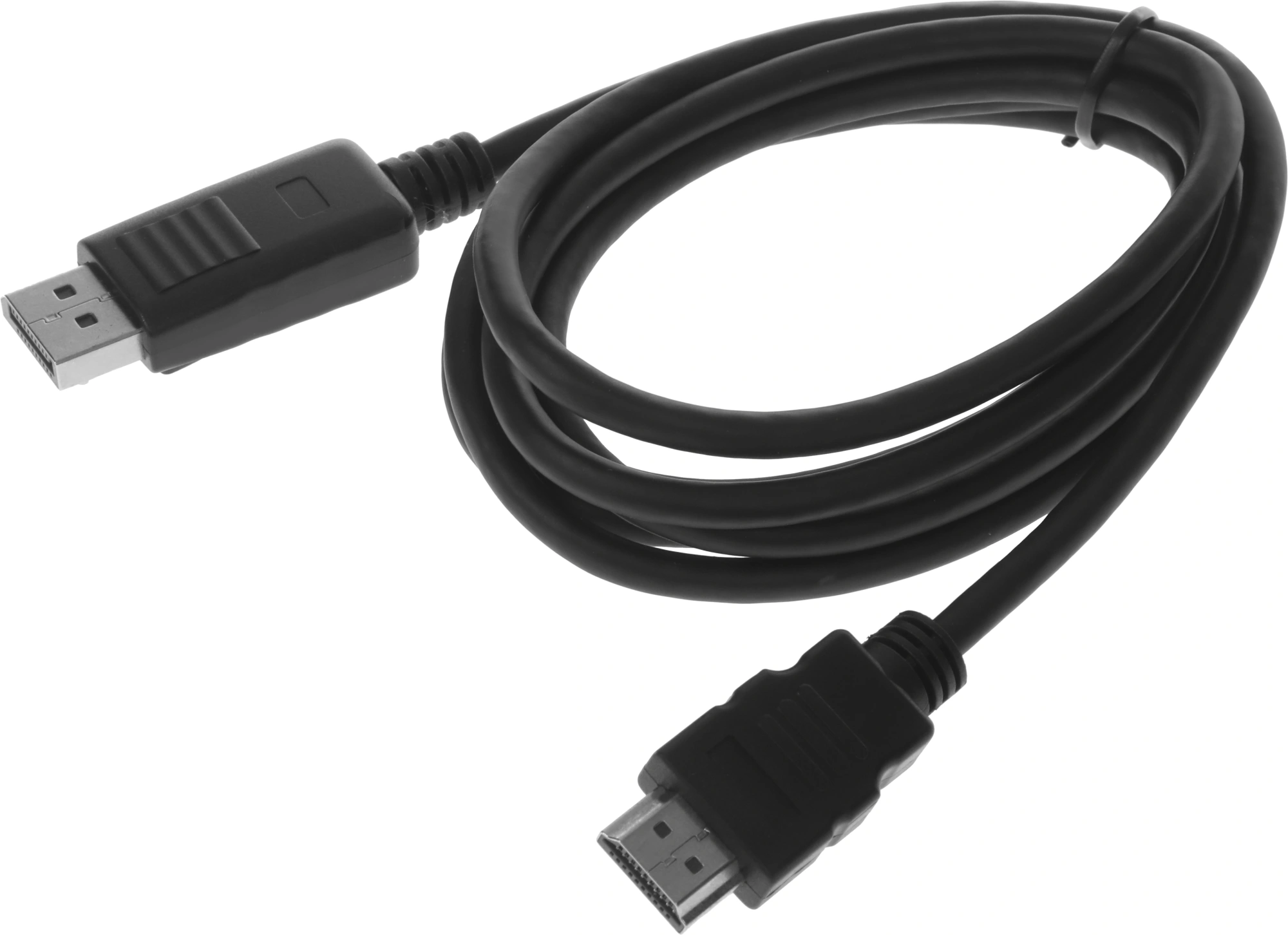 Кабель-переходник аудио-видео Buro DisplayPort (m)/HDMI (m) 1.8м. позолоч.конт. черный (BHP RET HDMI_DPP18) — миниатюра 4