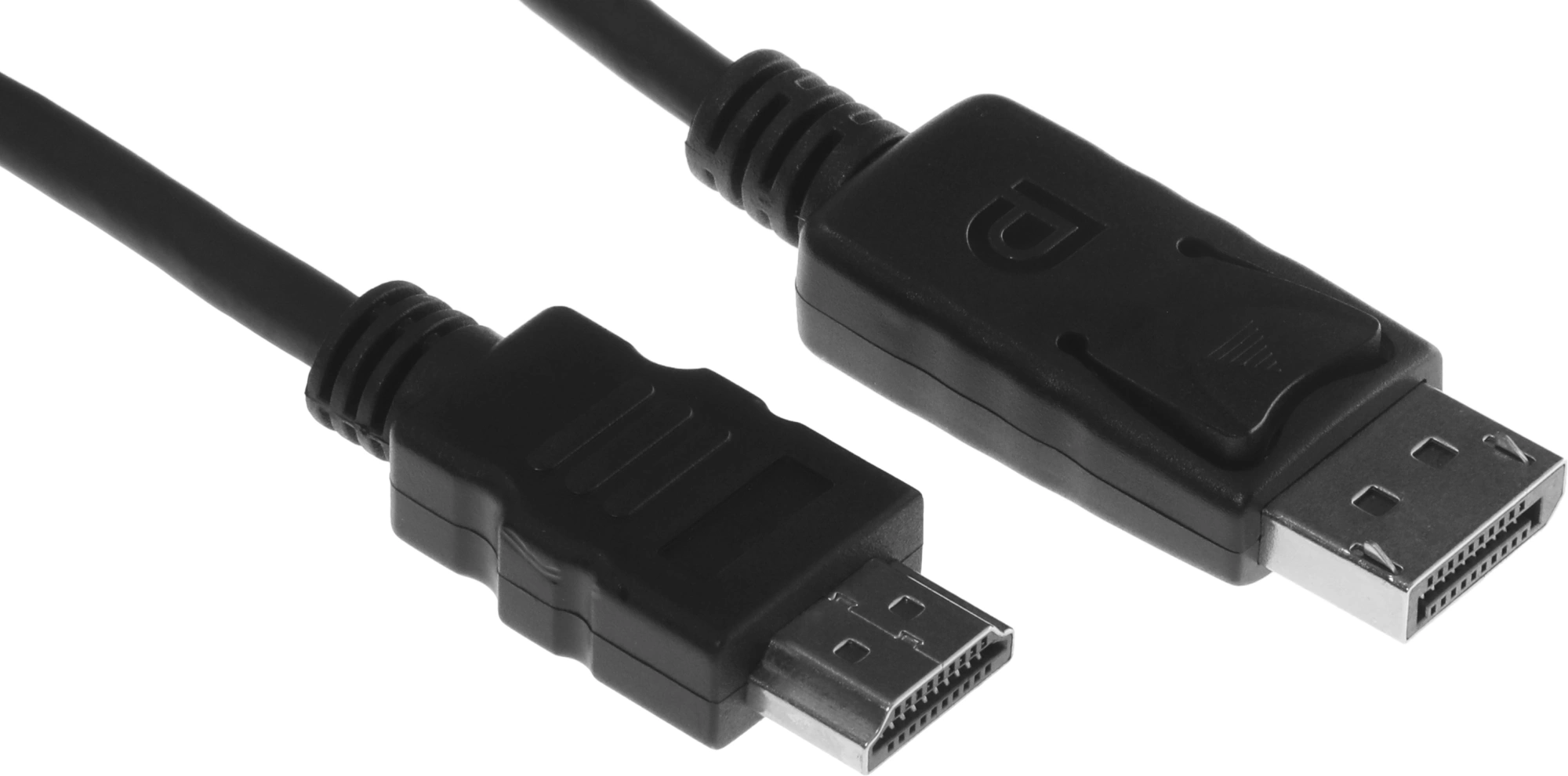 Кабель-переходник аудио-видео Buro DisplayPort (m)/HDMI (m) 1.8м. позолоч.конт. черный (BHP RET HDMI_DPP18) — миниатюра 5
