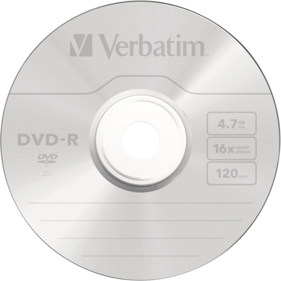 Диск DVD-R Verbatim 4.7Gb 16x Cake Box (50шт) (43548) — миниатюра 5