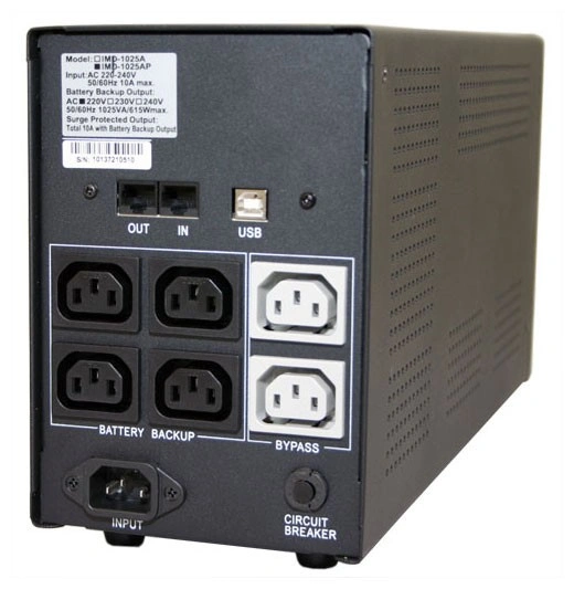 Источник бесперебойного питания Powercom Imperial IMD-1025AP 615Вт 1025ВА черный — миниатюра 4