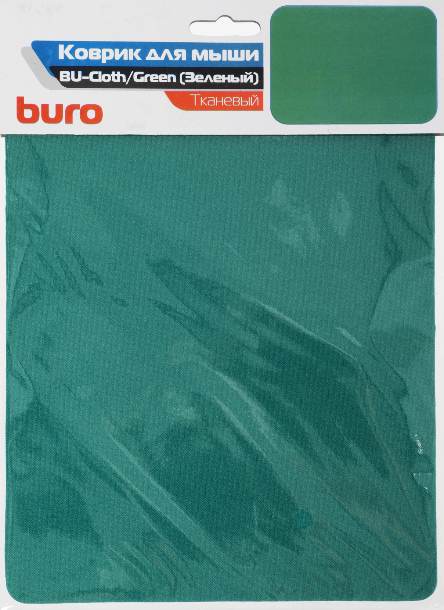 Коврик для мыши Buro BU-CLOTH Мини зеленый 230x180x3мм (BU-CLOTH/GREEN) — миниатюра 7