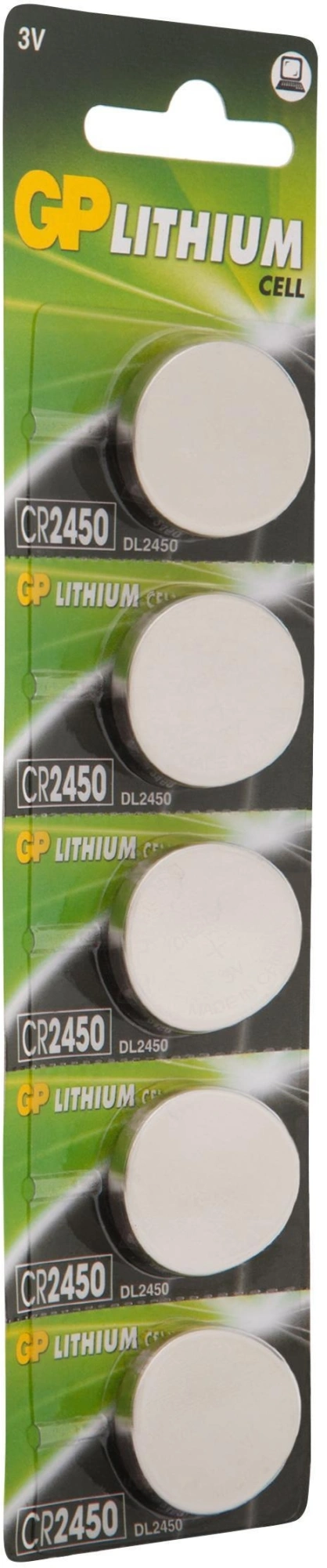 Батарея GP Lithium CR2450 (5шт) — миниатюра 2