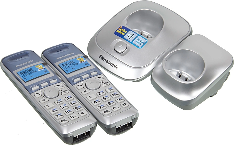 Р/Телефон Dect Panasonic KX-TG2512RUS серебристый (труб. в компл.:2шт) АОН — миниатюра 6