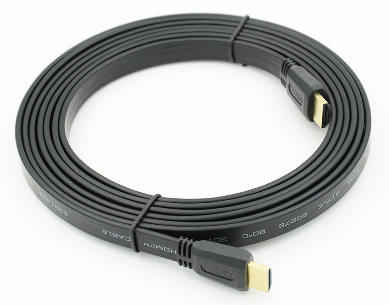 Кабель аудио-видео FLAT ver 1.3 HDMI (m)/HDMI (m) 3м. черный — фото 1