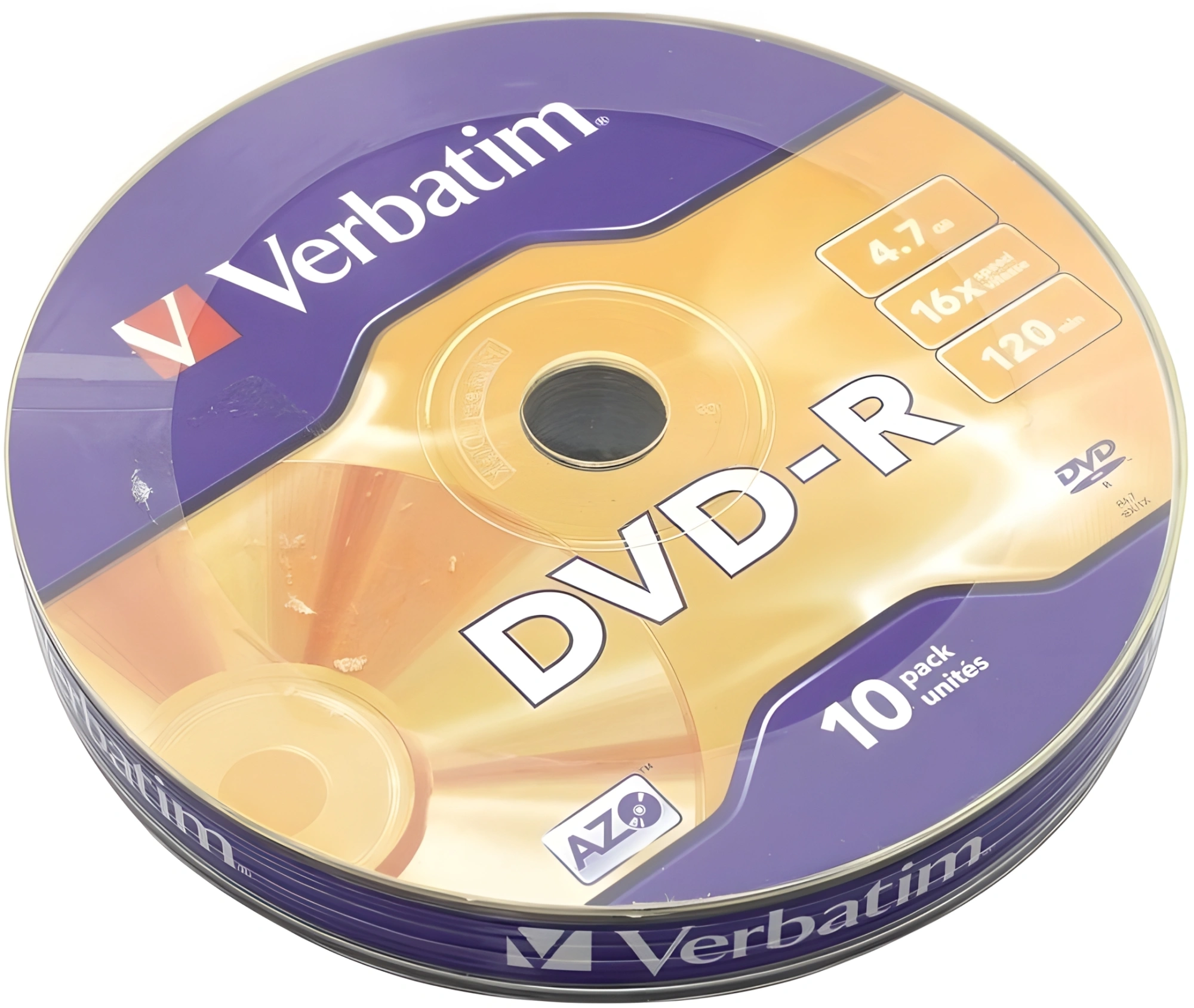 Диск DVD-R Verbatim 4.7Gb 16x bulk (10шт) (43729) — миниатюра 5