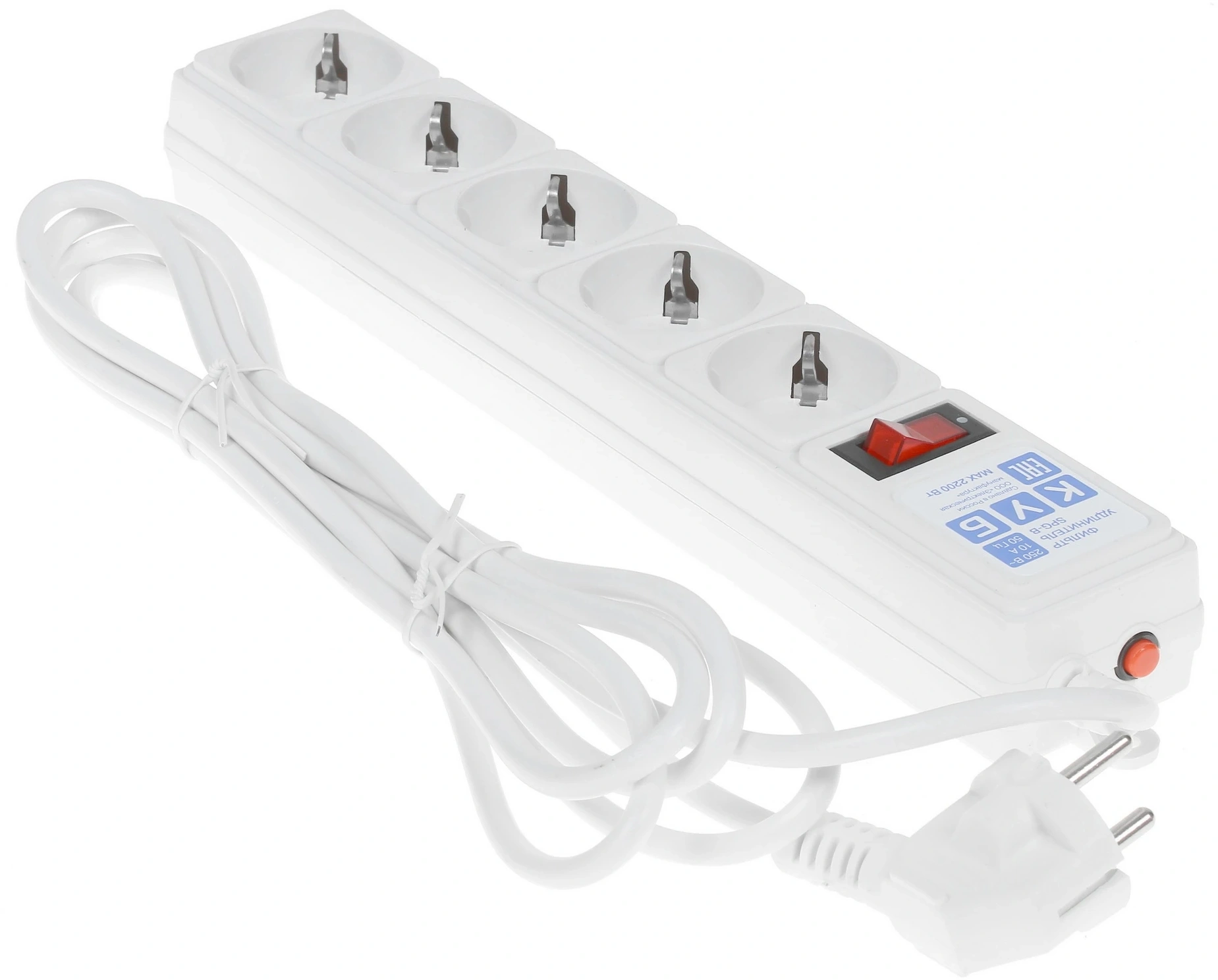 Сетевой фильтр Powercube SPG-B-10-WHITE 3м (5 розеток) белый (коробка) — миниатюра 10
