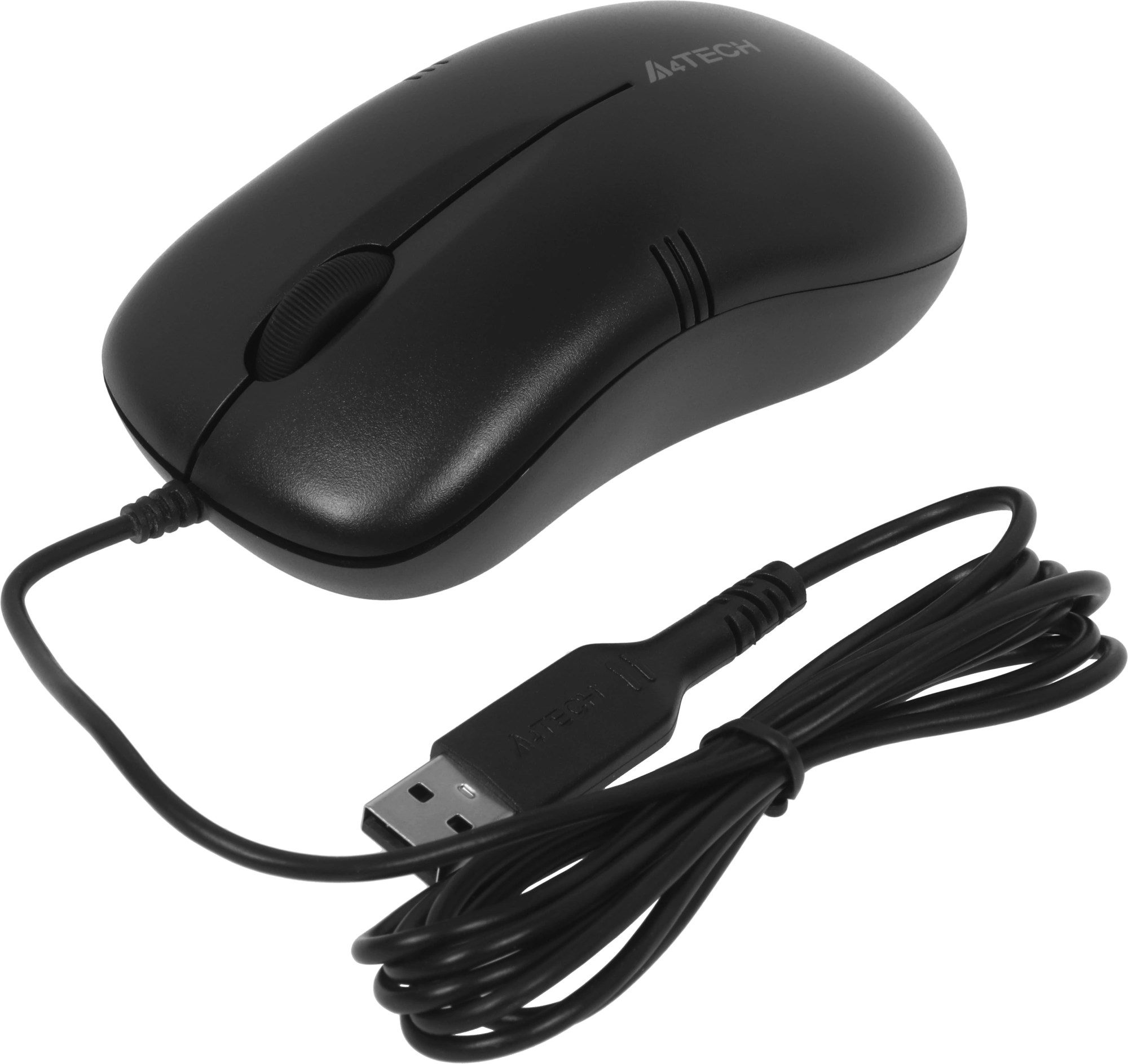 Мышь A4Tech OP-560NU черный оптическая 1200dpi USB 3but — миниатюра 4