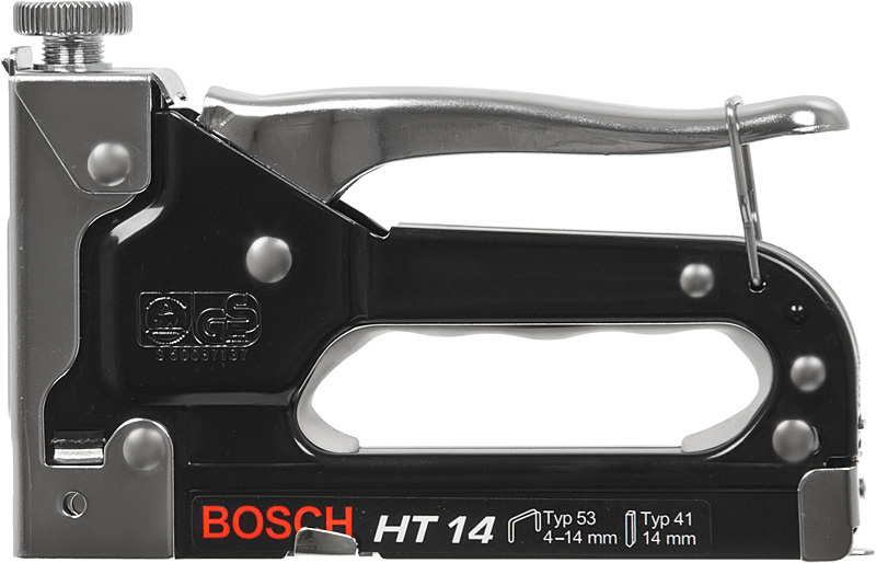 Степлер ручной Bosch HT14 скобы тип 53: 11.4мм 4-14мм гвозди тип 41: 14мм — миниатюра 3
