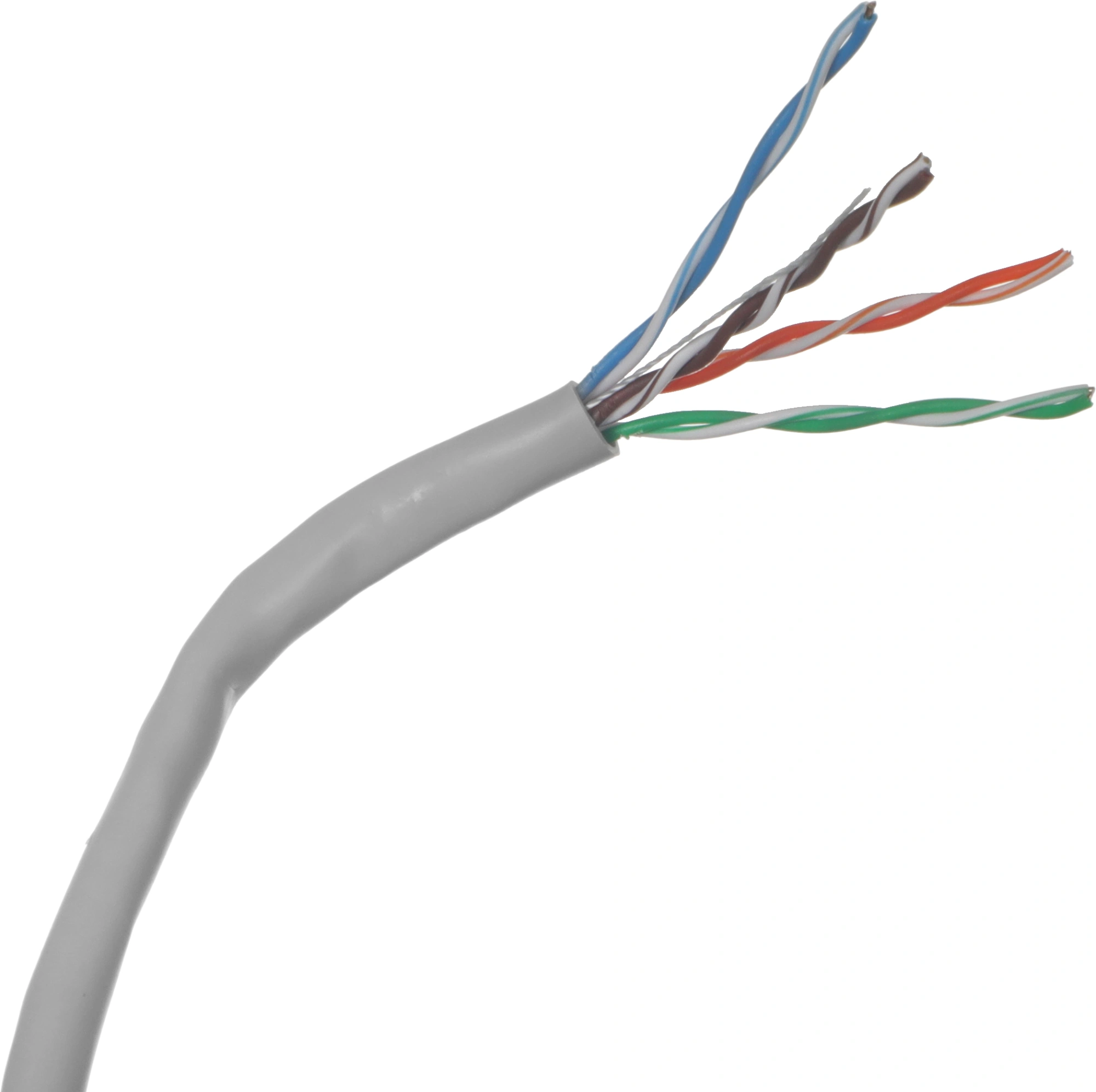 Кабель информационный Lanmaster TWT-5EUTP кат.5E UTP 4 пары 24AWG PVC внутренний 305м серый — миниатюра 2