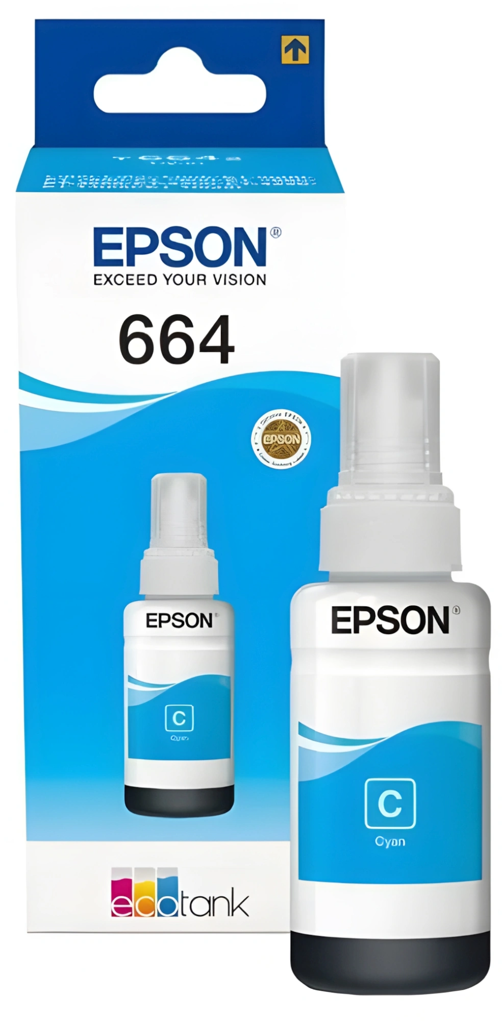 Чернила Epson 664 C13T66424A голубой 70мл для Epson L100 — миниатюра 2