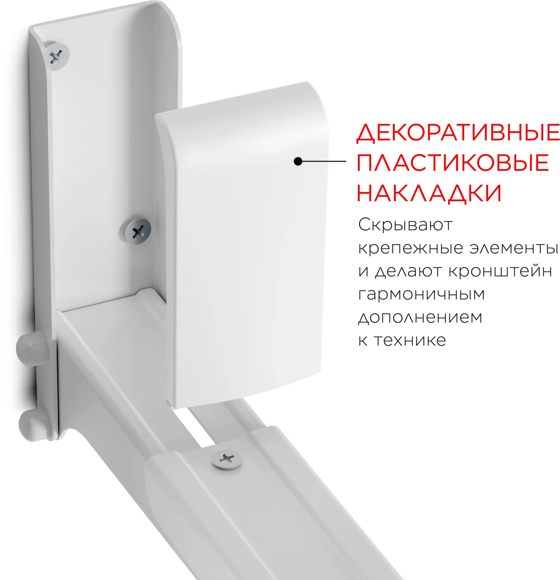 Кронштейн для СВЧ Holder MWS-2003 белый макс.40кг настенный фиксированный — фото 1