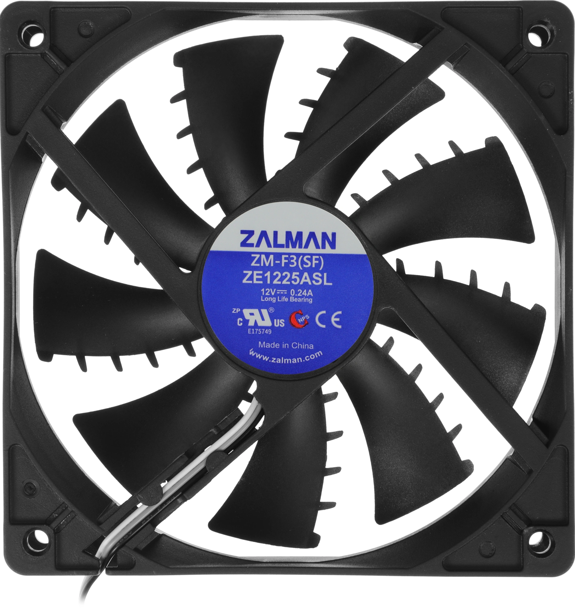 Вентилятор для корпуса Zalman ZM-F3 (SF) 120х120x25 черный 3-pin 23дБ Ret — миниатюра 5