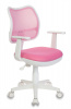 Кресло детское Бюрократ CH-W797/PK/TW-13A спинка сетка розовый сиденье розовый TW-13A колеса белый (пластик белый)