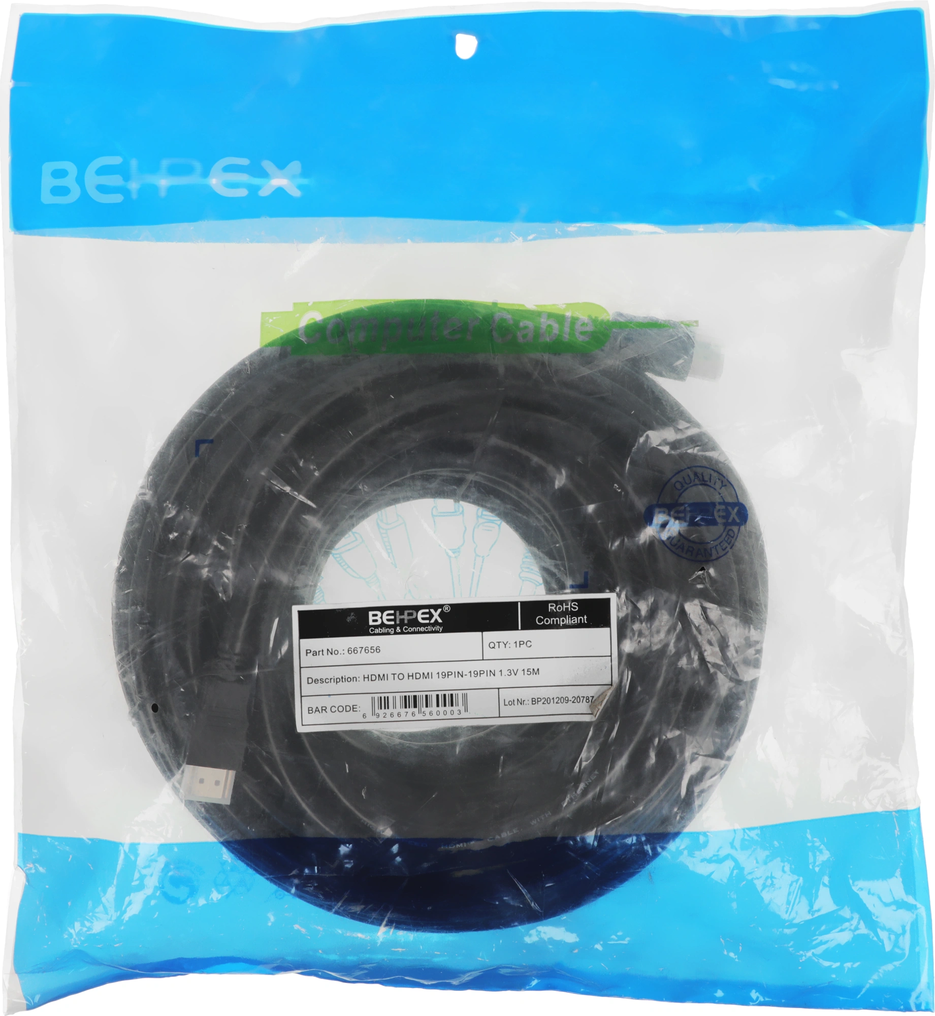 Кабель аудио-видео HDMI (m)/HDMI (m) 15м. черный — миниатюра 5