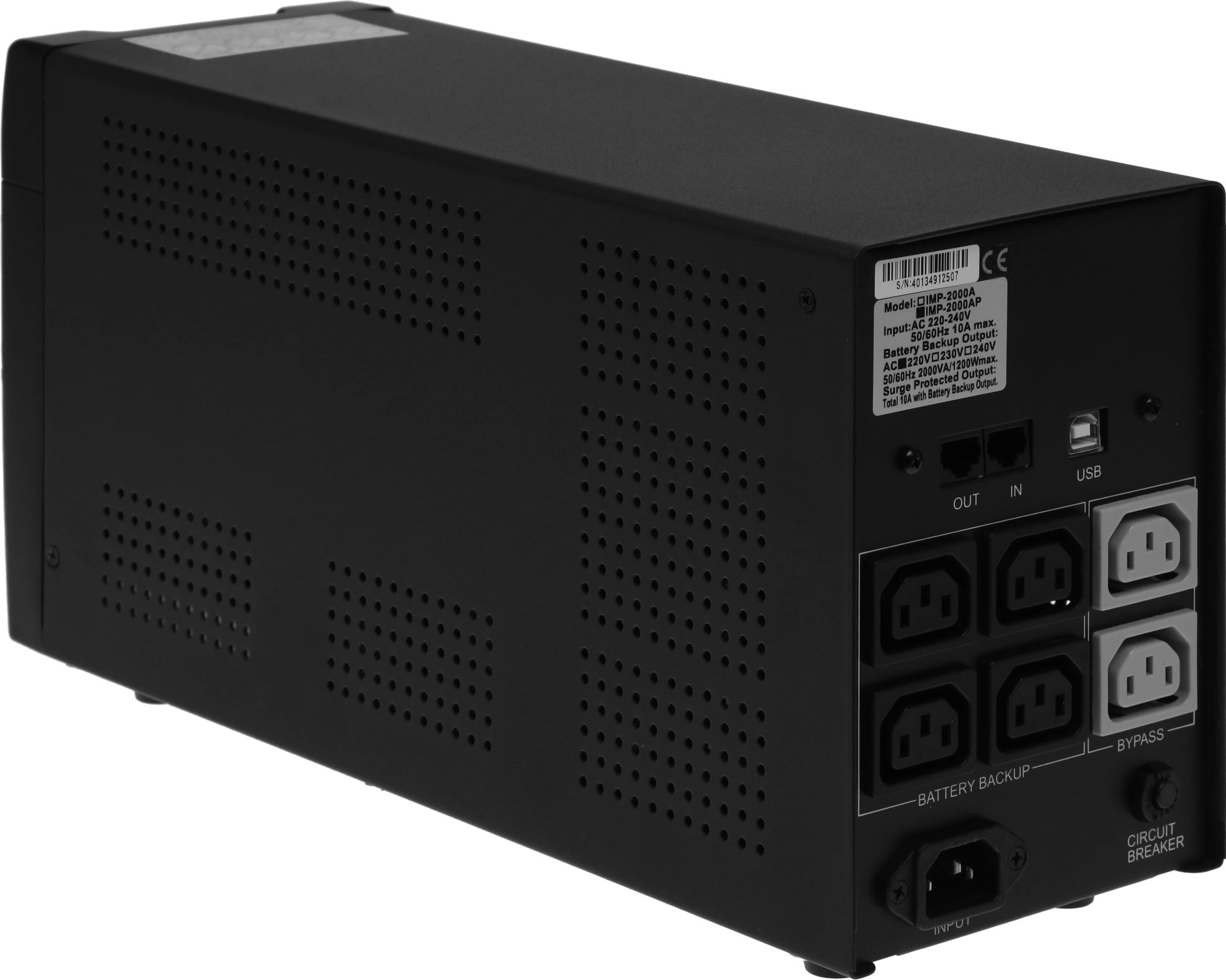 Источник бесперебойного питания Powercom Imperial IMP-2000AP 1200Вт 2000ВА черный — миниатюра 3