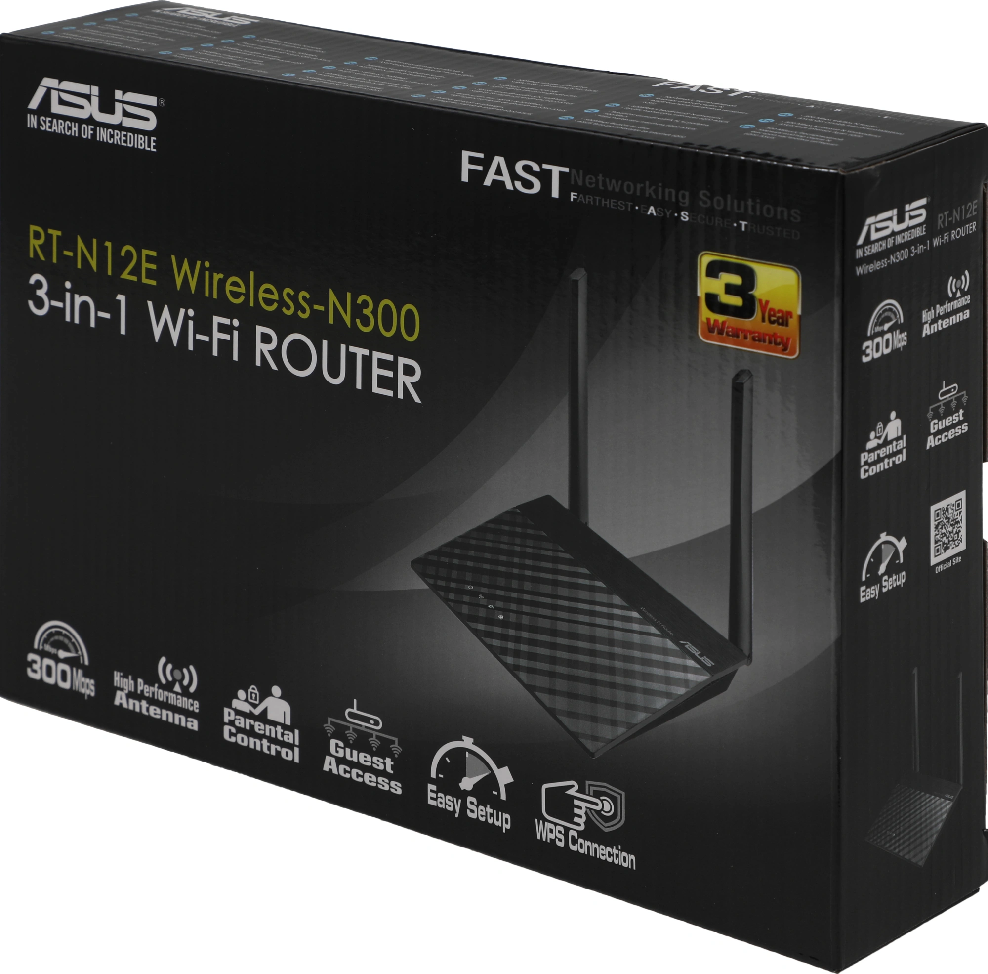 Роутер беспроводной Asus RT-N12E N300 10/100BASE-TX черный — миниатюра 9