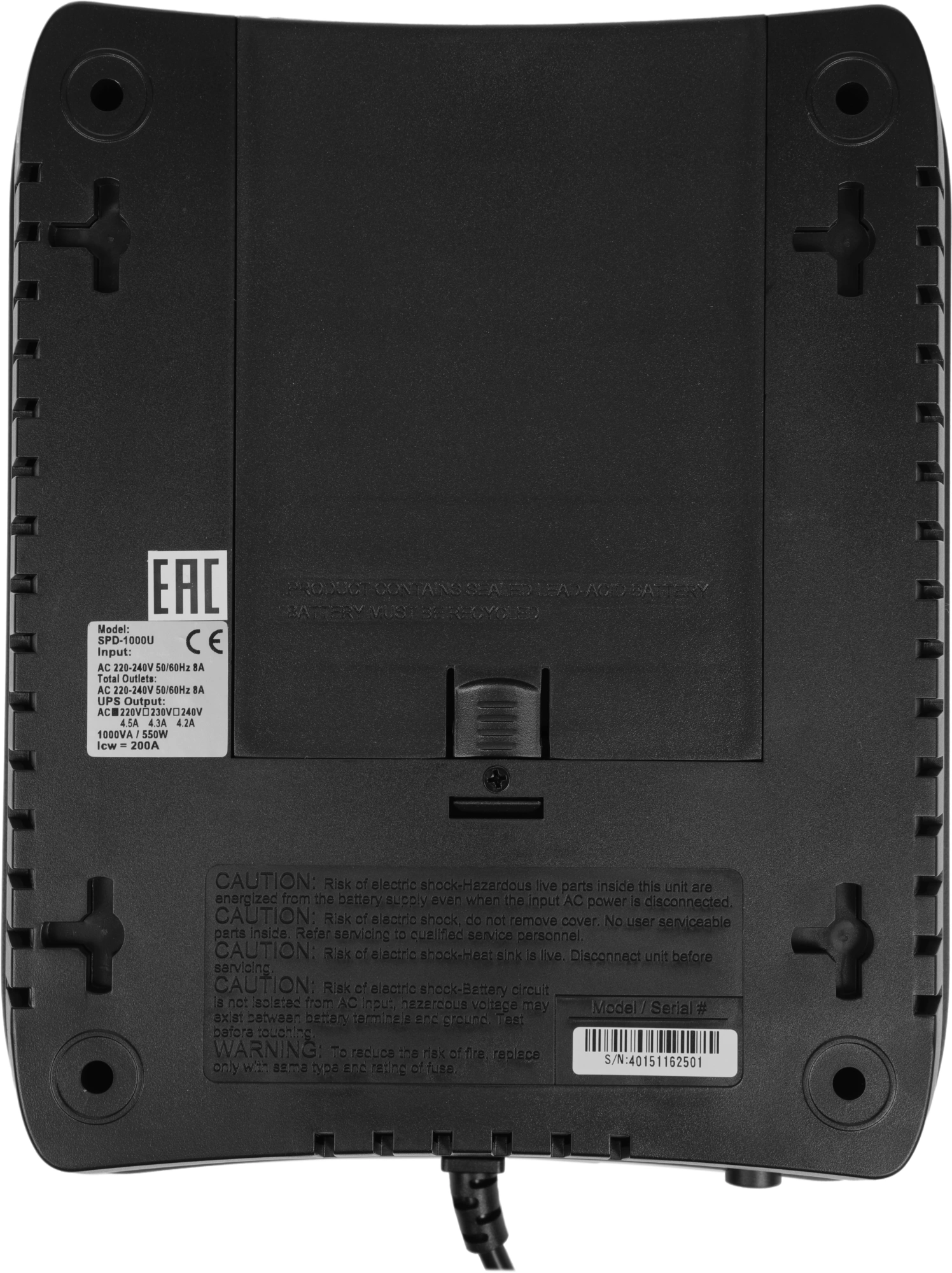 Источник бесперебойного питания Powercom Spider SPD-1000U 550Вт 1000ВА черный — миниатюра 10