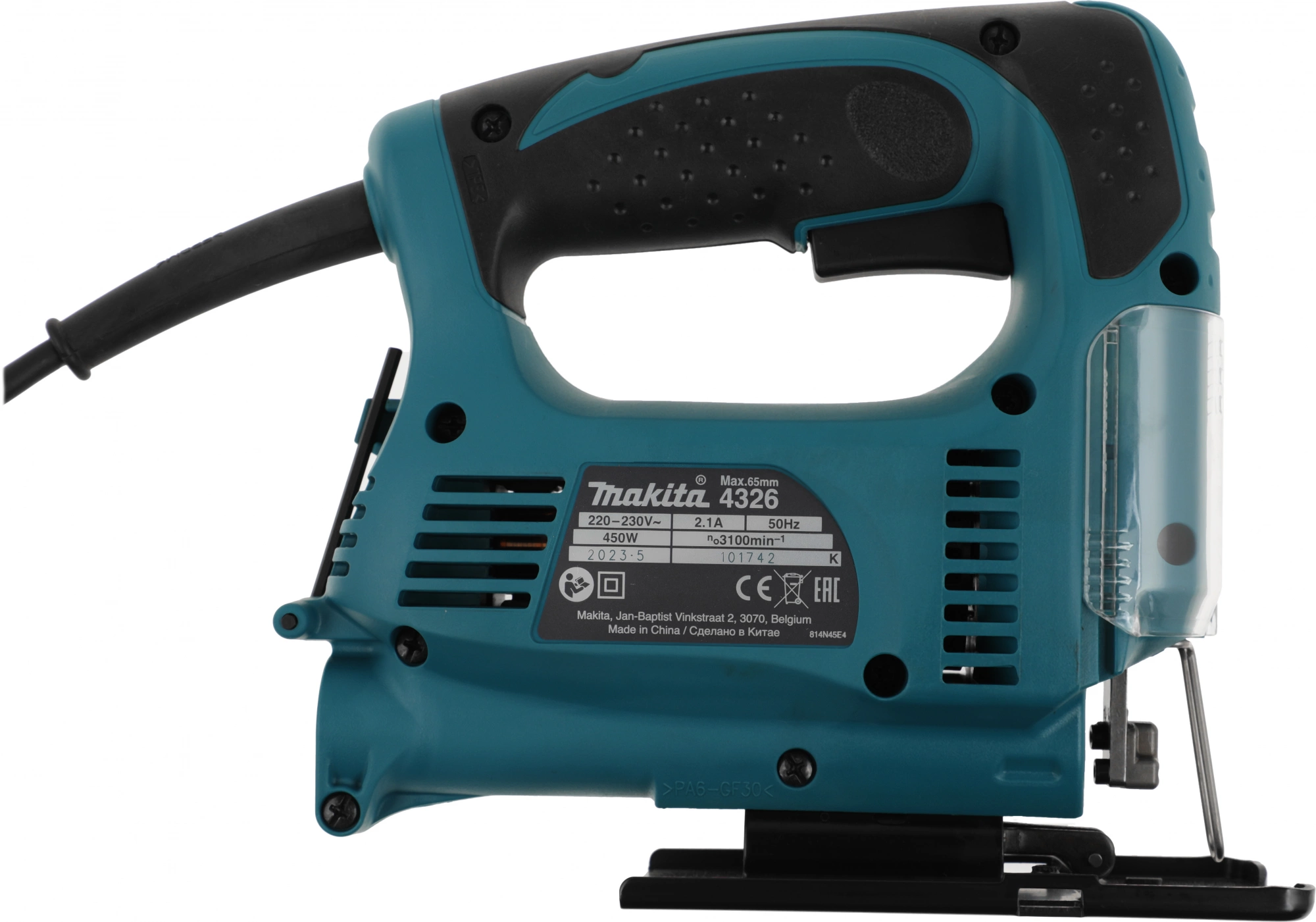 Лобзик Makita 4326 450Вт 3100ходов/мин от электросети — миниатюра 6