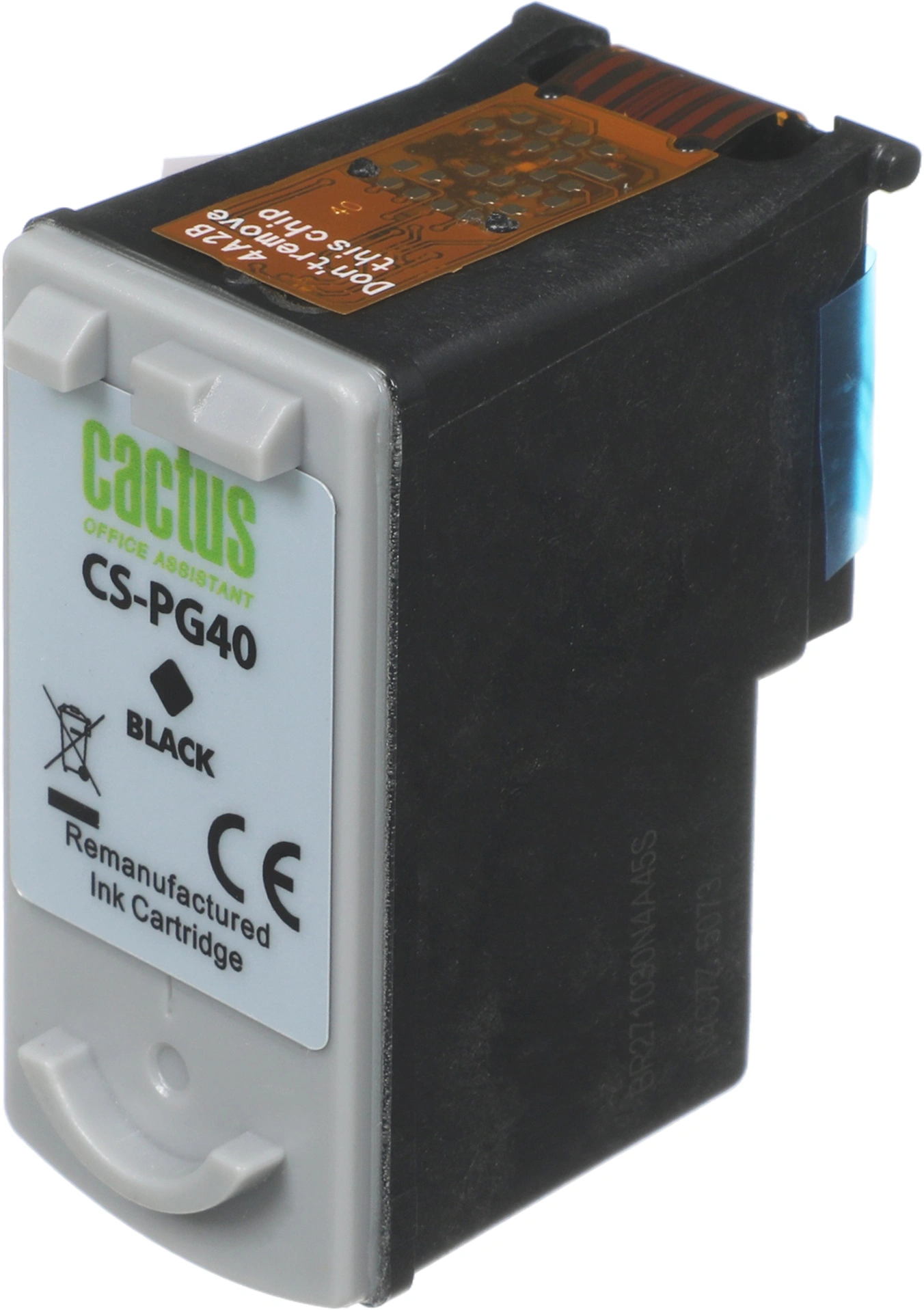 Картридж струйный Cactus CS-PG40 PG-40 черный (18мл) для Canon Pixma MP150/MP160/MP170/MP180/MP210/MP220/MP450/MP460/MP470/iP1200/iP1300/iP1600/iP1700/iP1800/iP190 с чипом — миниатюра 4