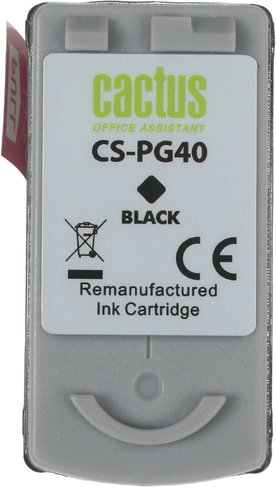 Картридж струйный Cactus CS-PG40 PG-40 черный (18мл) для Canon Pixma MP150/MP160/MP170/MP180/MP210/MP220/MP450/MP460/MP470/iP1200/iP1300/iP1600/iP1700/iP1800/iP190 с чипом — миниатюра 6