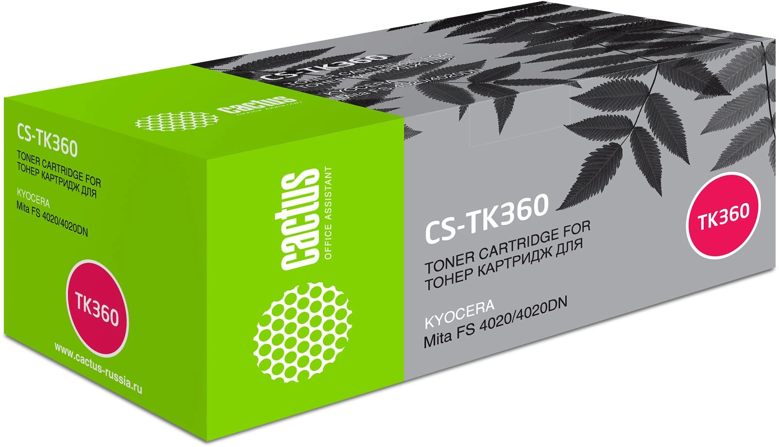 Картридж лазерный Cactus CS-TK360 TK-360 черный (20000стр.) для Kyocera Mita FS 4020/4020DN — миниатюра 3